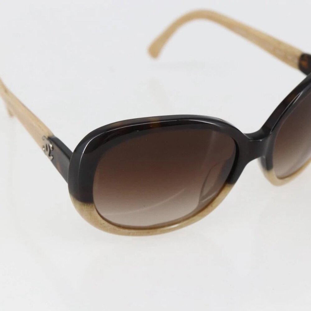 CHANEL Sunglasses plastic Beige CC Auth ka963 - Picture 6 of 16